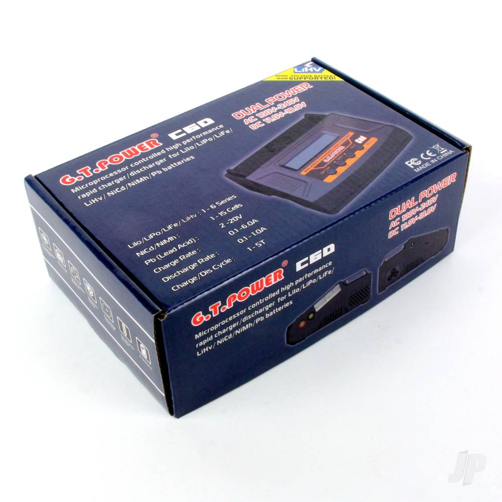 GT POWER C6D 50W AC/DC 6A LiPo Charger [UK SUPPLY ONLY]