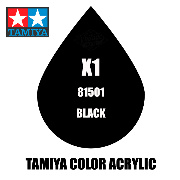 Tamiya Mini X-01 Gloss Black 10ml Acrylic Paint