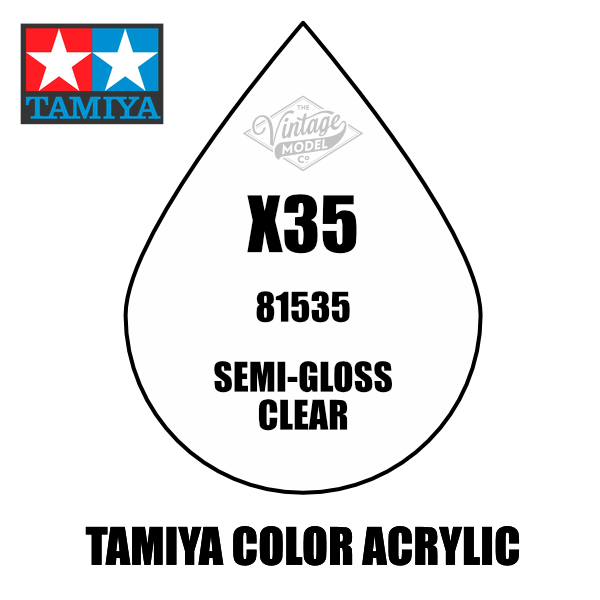 Tamiya Mini X-35 Semi Gloss Clear 10ml Acrylic Paint