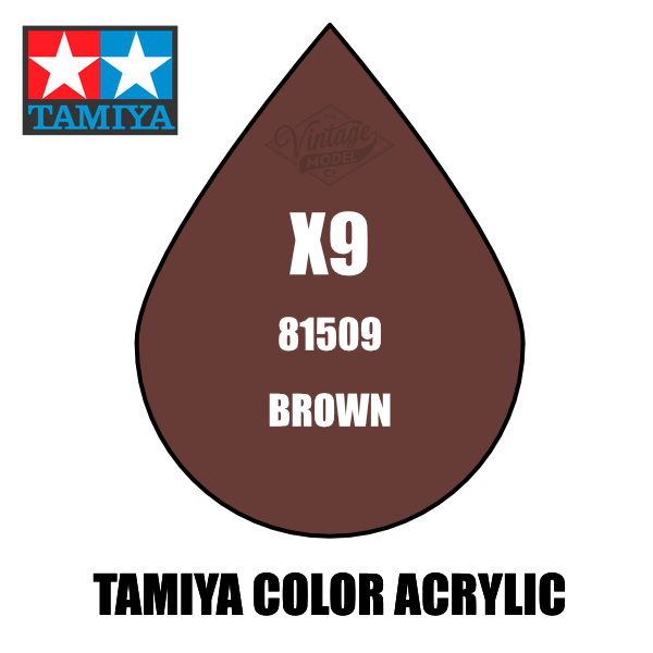 Tamiya Mini X-09 Gloss Brown 10ml Acrylic Paint