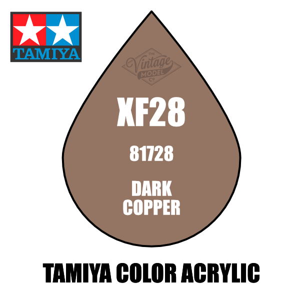 Tamiya Mini XF-28 Flat Metallic Copper 10ml Acrylic Paint