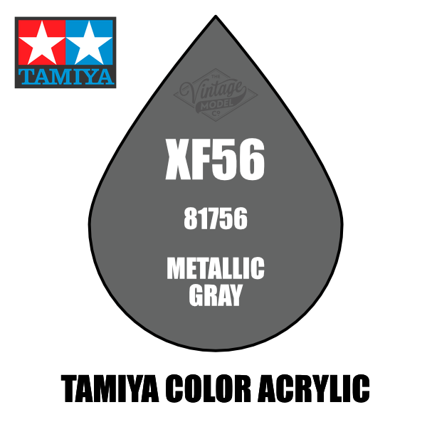 Tamiya Mini XF-56 Flat Metallic Grey 10ml Acrylic Paint
