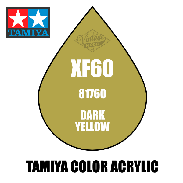 Tamiya Mini XF-60 Flat Dark Yellow  10ml Acrylic Paint