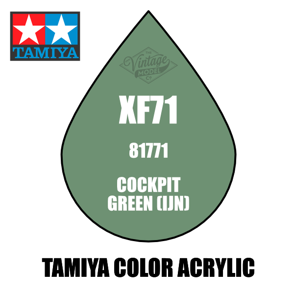 Tamiya Mini XF-71 Flat Cockpit Green 10ml Acrylic Paint