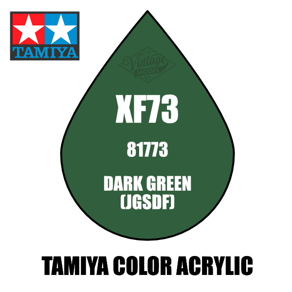 Tamiya Mini XF-73 Flat Dark Green (JGSDF) 10ml Acrylic Paint