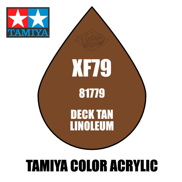 Tamiya Mini XF-79 Flat Lino Deck Brown 10ml Acrylic Paint