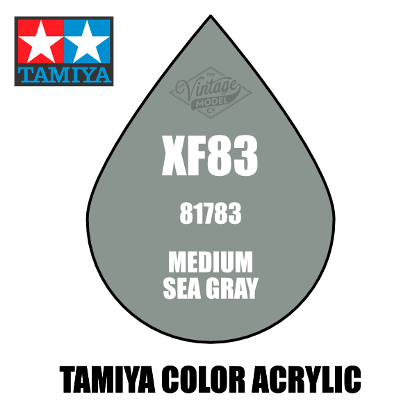 Tamiya Mini XF-83 Flat RAF Medium Sea Grey 10ml Acrylic Paint