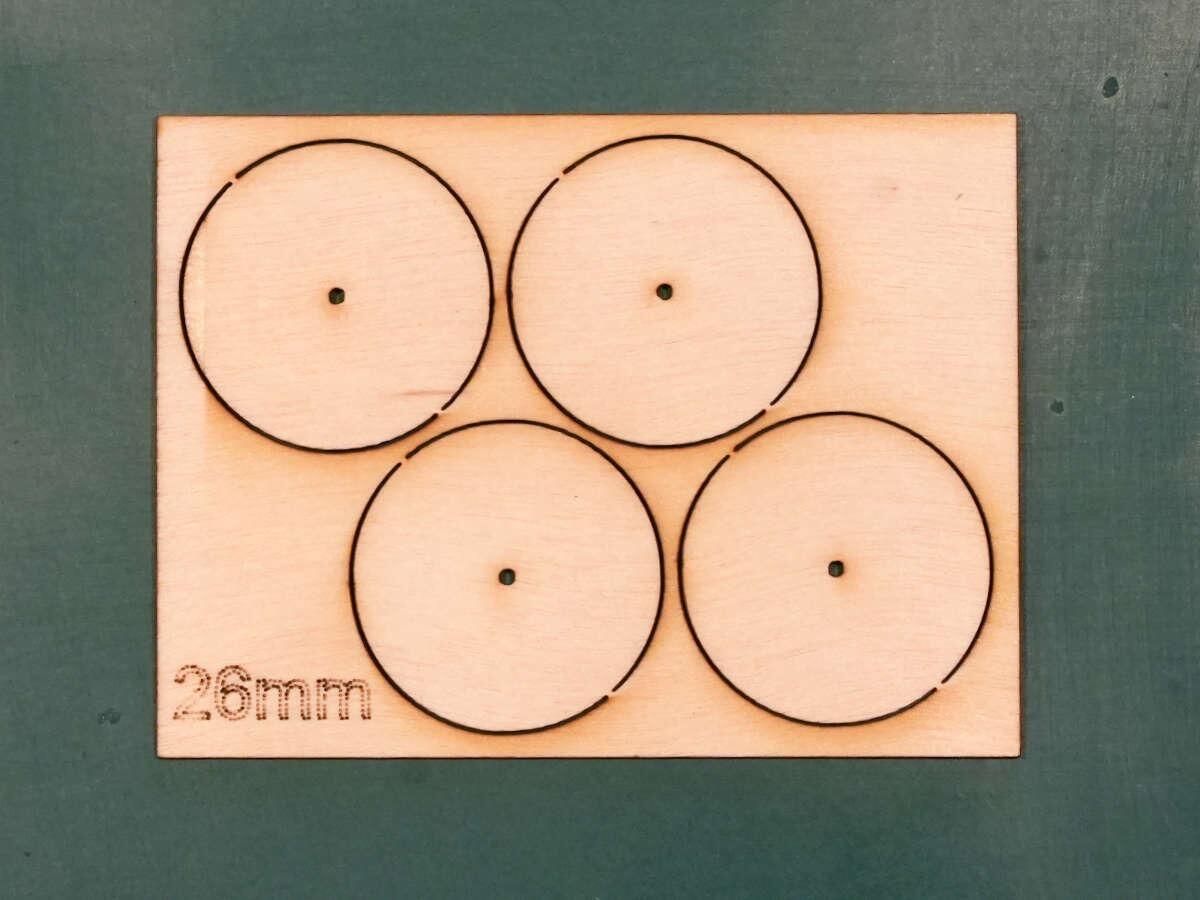 26mm Plywood Wheel Blanks