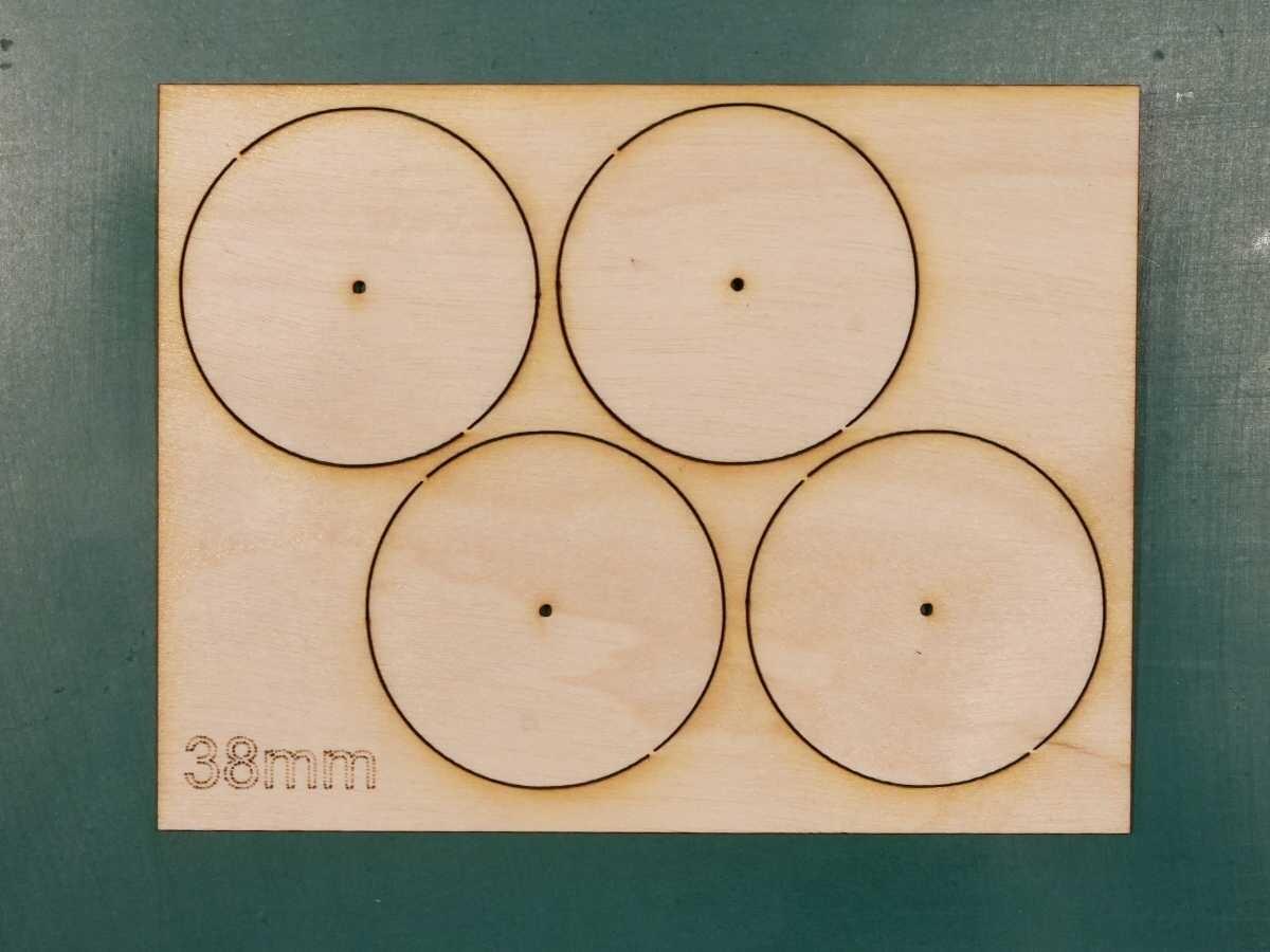 38mm Plywood Wheel Blanks