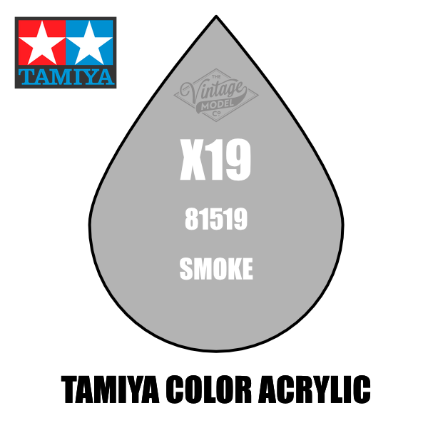 Tamiya Mini X-19 Gloss Smoke  10ml Acrylic Paint