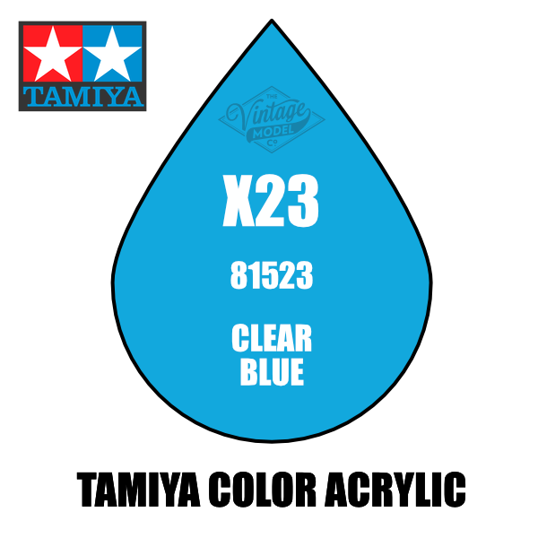 Tamiya Mini X-23 Clear Blue10ml Acrylic Paint