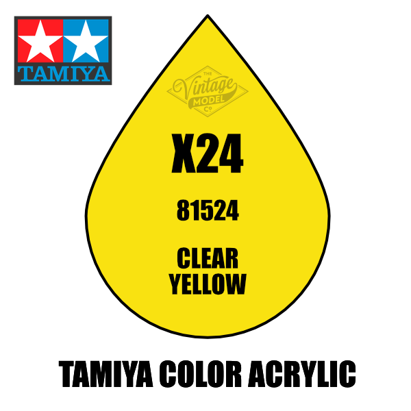 Tamiya Mini X-24 Clear Yellow 10ml Acrylic Paint