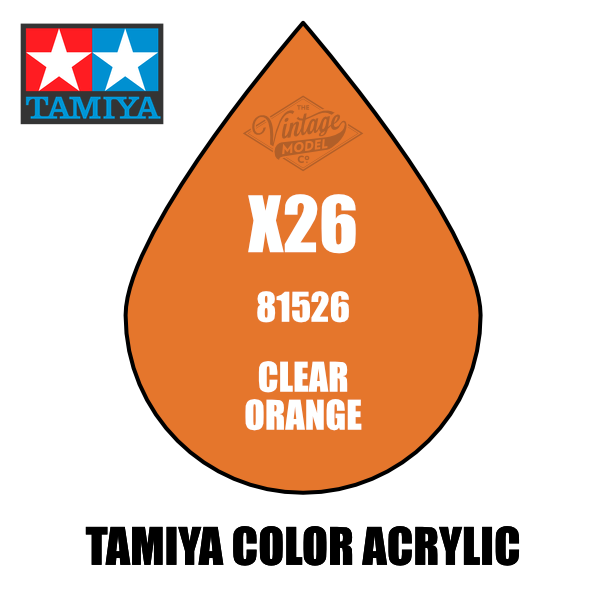Tamiya Mini X-26 Clear Orange 10ml Acrylic Paint